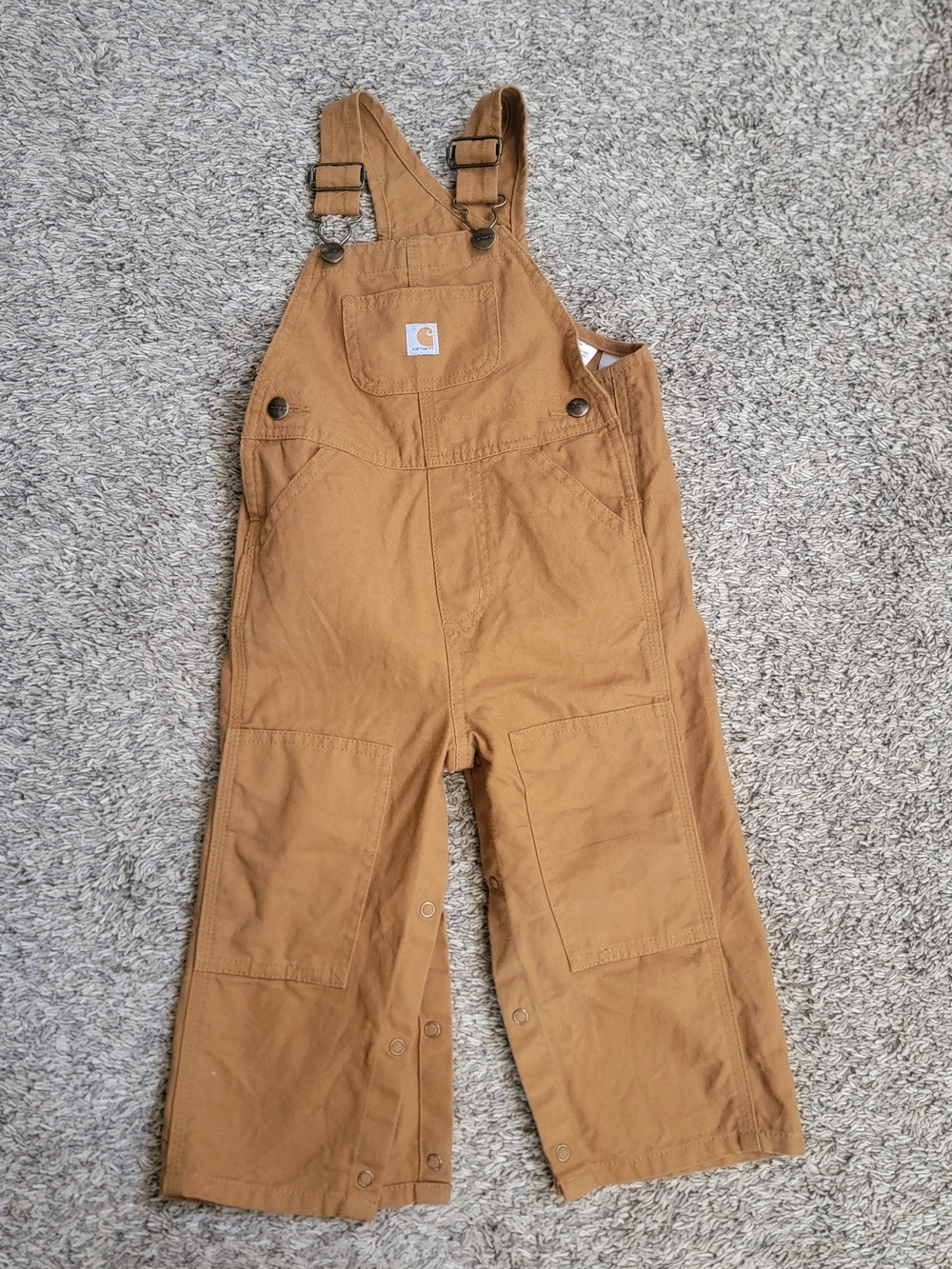 Carhartt Kids' Tan Canvas Overalls
